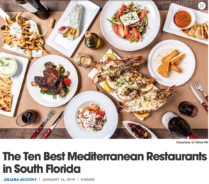 The Ten Best Mediterranean Restaurants in South Florida